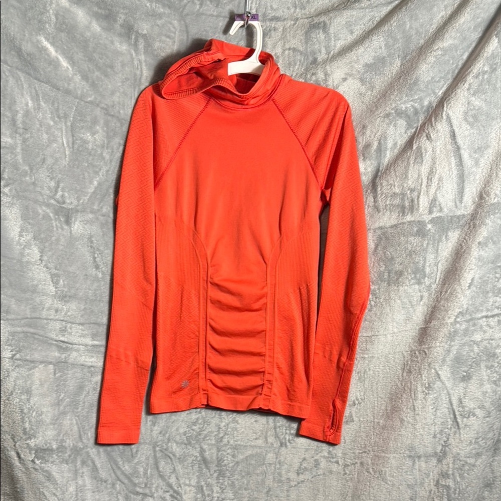 Athleta hoodie‎ pullover women’s XS Vibrant Orange Performance stretch